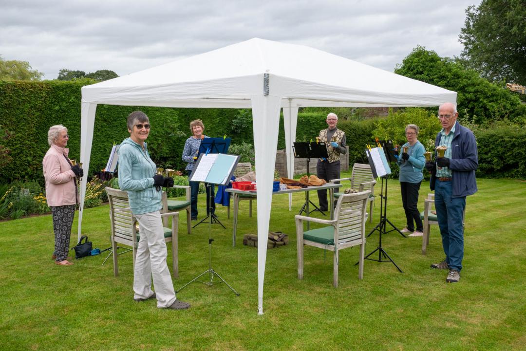 Music heard in a Garden Alton Handbell Ringers